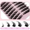 Fluffy Cat Eye Lash Clusters 12-20MM Thick Cluster Eyelashes Extensions D Curl Wispy Individual Lashes 80 PCS DIY Cluster False Eyelashes at Home, by Anforlin