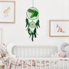 Basumee Dinosaur Dream Catcher for Kids Feather Dream Catchers Handmade Home Décor Wall Hanging with Double Ring for Nursery Bedroom Boy Birthday Gift, Green