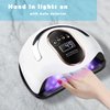 W&H UV LED Nail Dryer 168W Faster Gel Nail Curing Lamp for Gel Polish and Regular Polish Professional Machine Pedicure Manicure Fingernail and Toenail Nail (White 168W)