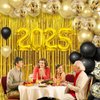 AIBIIN 89pcs 2025 Happy New Year Decorations Kit New Years Eve Party Supplies Black and Gold Party Decorations for Happy New Year Party Decoration