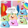 Rainbow Bath Bombs Gift Set, Handmade and Organic 8 Pcs Bath Bombs with Natural Ingredients,Gifts for Women and Kids,Birthday Gifts,Kids Christmas Gifts (Pack of 8)