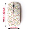 2.4G Wireless Mouse with Cute Pattern Design for All Laptops and Desktops with Nano Receiver - Vegan Flat Fruits