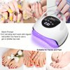 Wisdompark LED Nail Lamp 220W for Gel Nails Fast Curing Dryer with 57pcs Lamp Beads 4 Timers Professional UV Light for Home Salon Nail Art Tools White