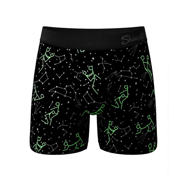 Shinesty Hammock Support Mens Underwear with Pouch | Boxer Briefs for Men Flyless | US Medium Constellation