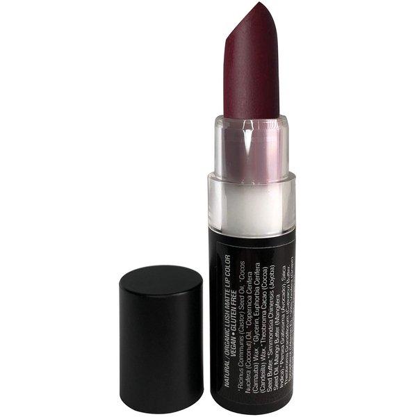 Mom's Secret 100% Natural Matte Lipstick, Organic, Long Lasting, Vegan, Gluten Free, Cruelty Free, Made in the USA, 0.15 oz. (Black Cherry)