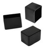 Seimneire 20pcs Rectangle Chair Leg Caps, 1.5" x 1" / 38 x 25 mm Anti-Slip Chair Leg Floor Protectors PVC Rubber Pads Furniture Table Feet Covers, Black