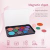 AJLTPA Magnetic Makeup Palette with Frosted Clear Top, 3Pack Empty Eyeshadow Dispensing Storage Box with 60Pcs Adhesive Metal Stickers for DIY Cosmetics Blush Powder-6.69"X4.41"Palette
