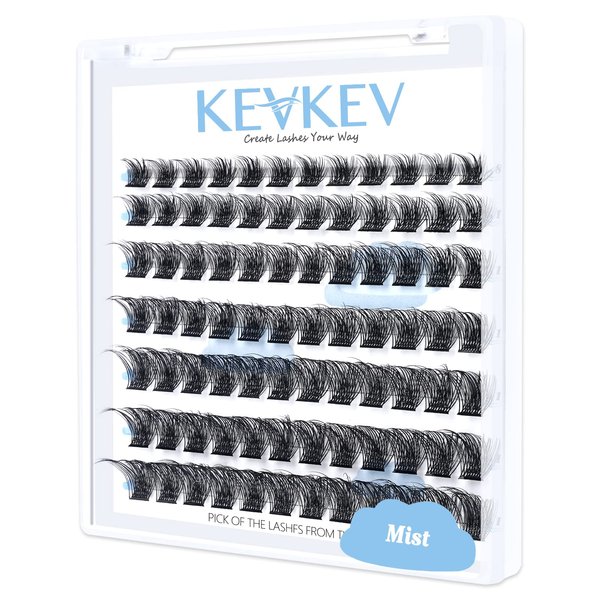 Lash Clusters 84 Pcs Cluster Lashes Eyelash Clusters DIY Cluster Eyelash Extensions Individual Lashes Thin Band & Soft(Mist,C-8-16mix)