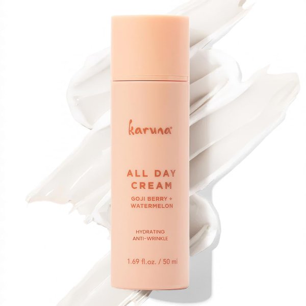 Karuna - All Day Moisturizing Cream, Anti Wrinkle Face Cream Off-Set Dryness & Fine Lines - Hydrating Facial Moisturizer, Antioxidant Watermelon Extract, Hyaluronic Acid, Goji Berries and Aloe, 50 ml