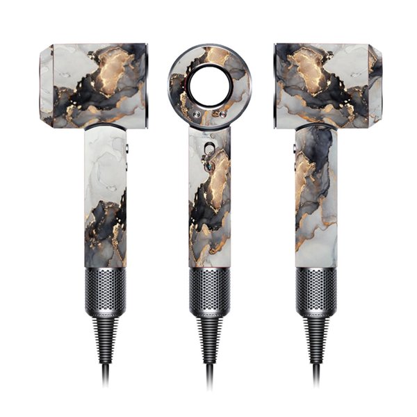 Skin Stickers Decal Compatible with Dyson Hairdryer, Skin Decals for Hairdryer, Easy to Apply Skin Wrap Decal, Protective Wrap Film Cover（Gray Marbling）