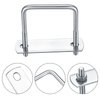 6 Pack Square U-Bolts, Stainless Steel U-Bolts with Frame Plates and Nuts, 2"/50mm Inner Width 3.15"/80mm Length, Square U Shaped Bolts for Automobiles Trailer, Ski Boat, Sailboat, Trailer