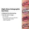 LARITZY COSMETICS Holographic Lip Gloss – Hydrating Non-Sticky Topcoat – 3.1 g (0.1 oz) (Vibe)