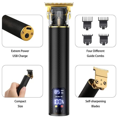 𝑵𝒆𝒘 𝑼𝒑𝒈𝒓𝒂𝒅𝒆𝒅 Hair Clippers for Mens Hair Trimmer T-Blade Trimmer Professional Haircut & Grooming Kit Rechargeable Clippers Hair Trimmer Shaver LCD Display (Black)