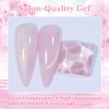 LYXSYXL 7ml Crystal Cat Eye Gel Nail Polish Magnetic Nail Polish Set Bright Silver UV Gel Polish Shiny Diamond Glitter Gel with Magnet Stick (Pink)