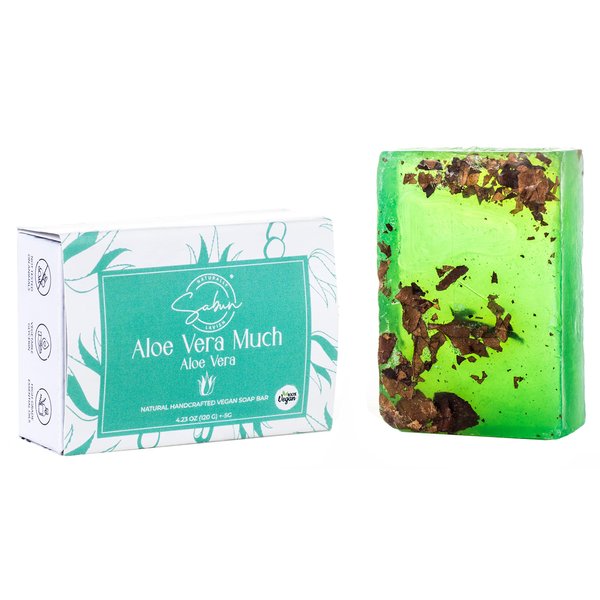 SABUN CO. Aloe Vera Vegan Soap Bar - NO SLS, SLES, Parabens, Palm Oil, Harsh Chemicals - Nurturing, Extremely Moisturizing Soap For Face, Hands & Body [4.23 oz - 120 gr]