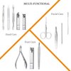 Manicure Set Professional Nail Clippers Kit Pedicure Care Tools- Stainless Steel Women Grooming Kit 12Pcs for Travel or Home (Gold)