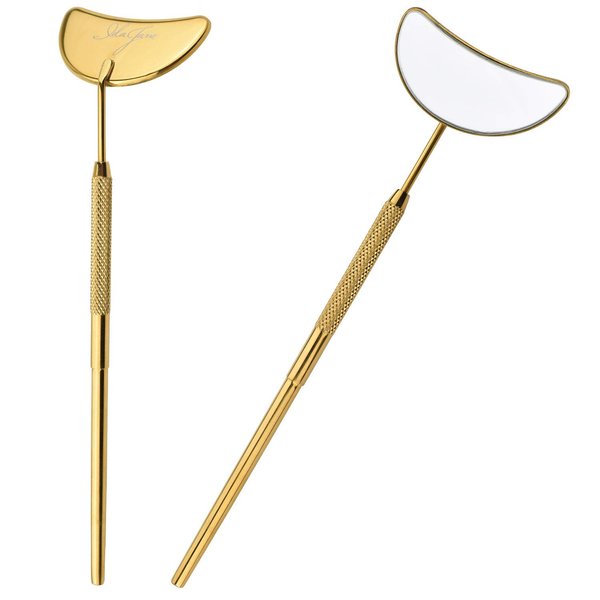 Gold LASH Mirror for Eyelash Extension Supplies, Half Moon Lash Mirror Tool for Lash Extension Supplies, Lash Mirror Gold, Lash Mirror Half Moon, Lash Mirror for Eyelash Extensions by Ida Jane