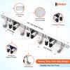 Mop and Broom Holder Wall Mount Self Adhesive - Broom Hanger Wall Mount - Mop Holder Wall Mounted - Broom Rack - Utility Hooks for Broom and Mop Organizer Wall Hanging - Broom Closet Organizer Storage
