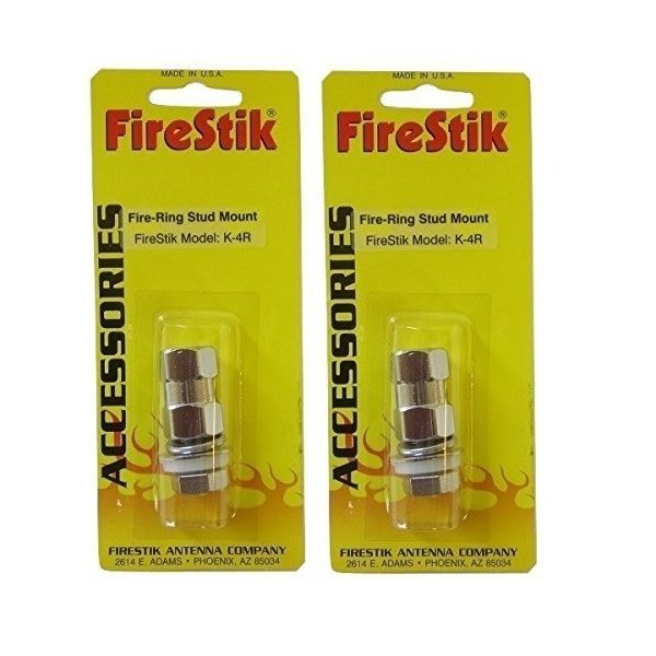 FireStick LOT of 2 FIRESTIK K-4R CB Radio Antenna FIRERING Stud Mount
