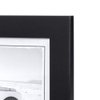 Malden Double Horizontal 4x6 Picture Frame - Wide Real Wood Molding, Real Glass - Black