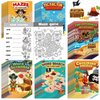 Hungdao 48 Pcs Pirate Mini Activity Books Bulk for Boys Pirate Party Favors Games Challenging Activities Include Mazes, Word Search, Find Difference and More for Girls Pirate Party Gift Bag Stuffers
