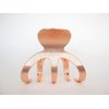 Medium rose gold tone textured metal hair claw clip