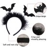 WRBAJIS Halloween Bat Headband Black Bat Wings Hair Bands Cute Bats Headpiece Hair Accessories for Women Festive Halloween Party Supplies