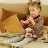 ZPIUU Dog Weighted Stuffed Animals for Kids, Weighted Dog Plush 16", Brown Puppy Plushies Pillow Toy 1.5lbs