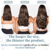 RUNATURE 22 Inch Hair Extensions Clip in Off Black Hair Extensions Clip in Human Hair Double Weft Straight Clip in Hair Extensions Black Human Hair Full Head 120g 7 Pieces