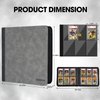 JoyHood Graded Card Binder, Graded Cards Holder with 6 Slot - Holds 60 PSA Slabs, Graded Card Storage Album compatible with CGC/PCG Slabs (Grey)