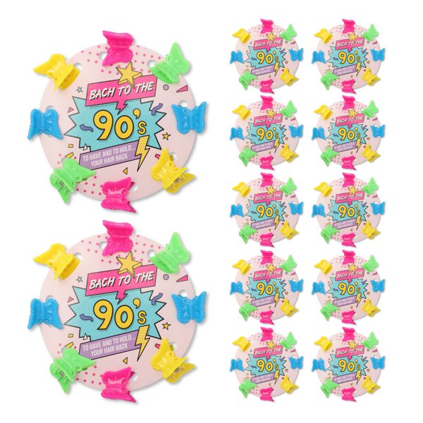 Bach to the 90s Bachelorette Party Favors (12 pack) 90s Bachelorette Party Neon Butterfly Clips I 90s Bachelorette Party Supplies