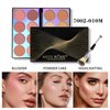 Joyeee Blusher Contour Highlighter Makeup Palette, 16 Color All-in-One Matte- Bronzer Facial lluminator Palette with Makeup Brush, Long Lasting and Soft Powder, Pro Makeup Powder Kit