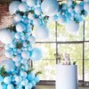 PartyWoo Light Blue Balloons, 120 pcs 5 Inch Matte Blue Balloons, Blue Balloons for Balloon Garland or Balloon Arch as Party Decorations, Birthday Decorations, Baby Shower Decorations, Blue-Y4