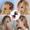 Patriotic Heart Hair Clips 4th of July Independence Day Barrettes Red White Blue Alligator Hairpins for Women Girls American Flag Hair Clips 4th of July Hairpin Heart Barrettes Independence Day