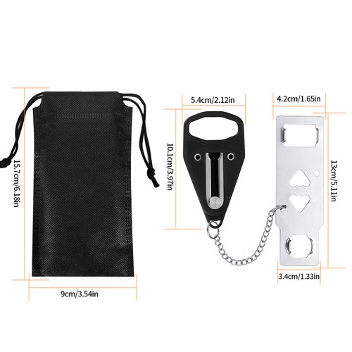 2 Pcs Portable Door Lock, Travel Security Door Lock, Door Safety Locks, for Traveling, Home, Apartment, Hotel Doors, Additional Privacy and Safety, Prevent Unauthorized Entry