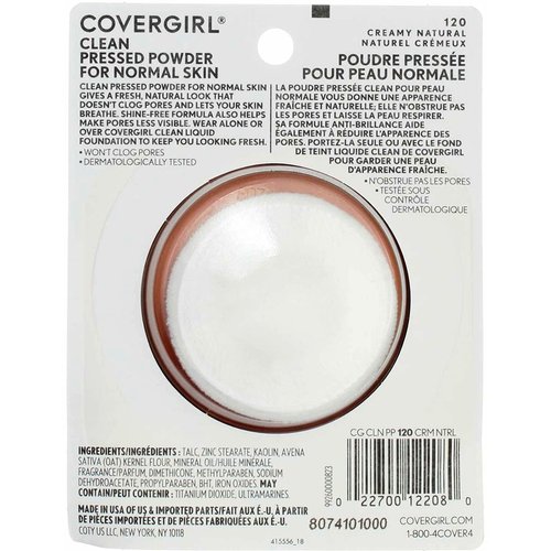 Cover Girl clean normal skin pressed powder 120 Creamy Natural .39 oz