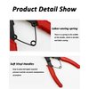 Snap Ring Pliers, Hosrnovo 4 In 1 C Clips Removal Retaining Set for Automotive and Engine Repair, Interchangeable Jaw Head 45 90 and 180 Degree Angled Jaws