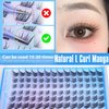 Manga Lash Clusters Fairy Cat Eye Lash Clusters Fox Eye Eyelashes Clusters Wispy C Curl Cluster Eyelash Extensions Anime DIY Individual Lashes Natural Look by Geeneiya, Left and Right