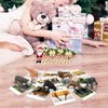 RUSON 12 Safari Animals Figures Toys with 12 Flash Cards, Realistic Mini Jungle Animal Figurines Cake Topper Party Supplies Montessori Animal Matching Game for Toddler Kids
