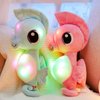 Athoinsu Light up Seahorse Stuffed Animals LED Soft Ocean Life Plush Toy with Night Light Bedtime Pal Children's Day Birthday Gifts for Toddler Kids, 8''(Blue)