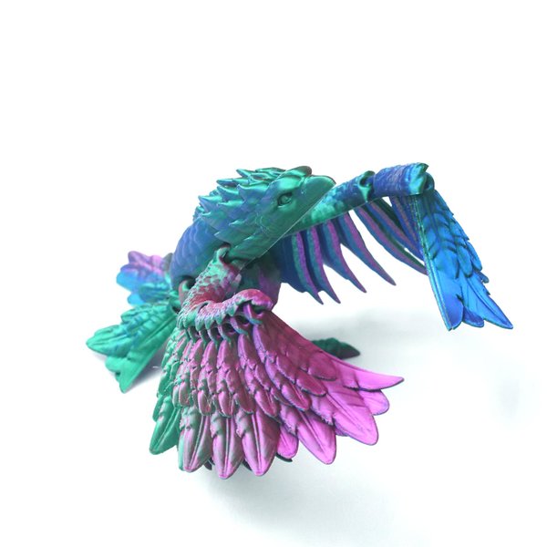 3D printed phoenix/Flying Dragon, A winged dragon,Pterosaur,articulated models,flexible joint animal model figurines, stress relief, fidget restlessness, ADHD toys, surprise fantasy gifts