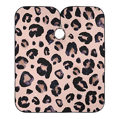 Leopard Print Cheetah Pink Barber Cape Salon Cape Haircut Apron Hair Cut Cape Waterproof, 55"x65"