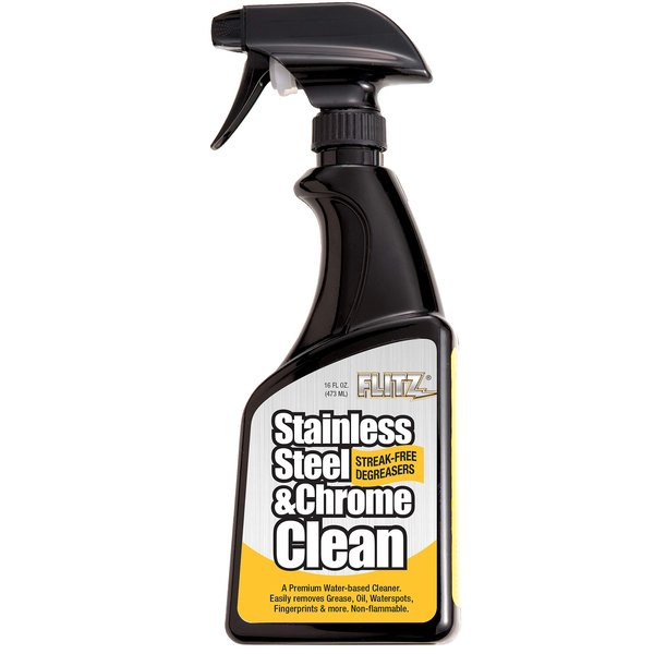 Flitz Stainless Steel Cleaner and Polish For Appliances, Streak Free Shine for Refrigerators, Dishwashers, Sinks, BBQ Grills, Ovens and More, 16 oz