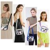 MOMSIV Clear Bag for Stadium Events, Clear Stadium Bag with Adjustable Strap Clear Stadium Crossbody Bag for Women Men Concerts Sports White