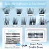 Lash Clusters 84 Pcs Cluster Lashes Eyelash Clusters DIY Cluster Eyelash Extensions Individual Lashes Soft and Comfortable (Snowflakes,D-8-16mix)