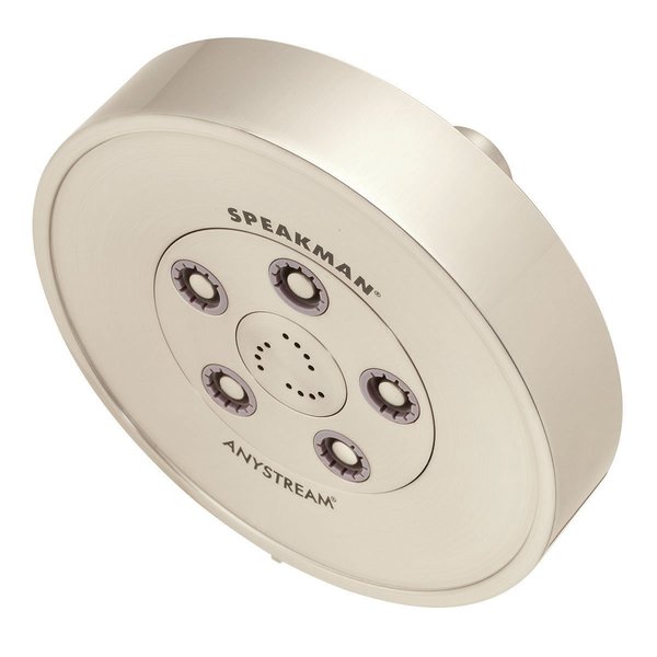 Speakman S-3010-BN Neo Anystream 3-in-1 Shower Head, Brushed Nickel, 2.5 GPM, 3 Settings - Adjustable Flow and Pressure, Self-Cleaning Plungers