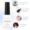 Makartt Gel Nail Polish Kit, Black White Nail Polish Gel Set Noir & Blanc Summer Soak Off Nail Gel Polish LED Required UV Gel Polish Kit Black Nails White Gel Paint for Nail Art Salon DIY 2Pcs