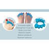 HEALTHY HAPPY LONG LIFE Toe Separators to Correct Your Toes, Toe Spacers to Relieve Pain (Soft - Blue)