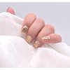 LIFOOST Glitter Gel Nail Polish Strips Adhesive Nail Art Stickers Color Gradient Full Cured Gel Nail Art Wraps Extra-Long Gel Manicure Strips (Glitter Gold)