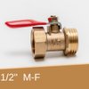 4PCS 1/2" Male Female NPT Brass Ball Valve Water Moisture Air Drain Shut Off